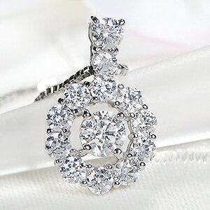 Pt900 1.0ct ダイヤモンド ネックレス ペンダント １ct 豪華 ゴージャス プラチナ プラチナ900 人気 0.3カラット ダイア 4月 誕生石 1.0カラット GUPD1331の画像
