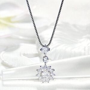 プラチナ pt900 1ct ダイヤモンド ネックレス 1カラット 花 フラワー 