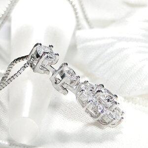 プラチナ pt900 1ct ダイヤモンド ネックレス 1カラット 花 フラワー 