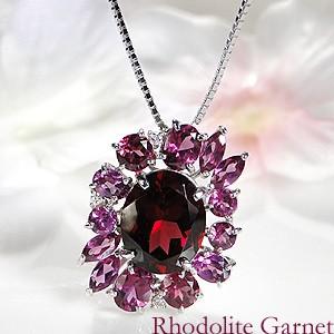 K18WG ガーネット ペンダント | 