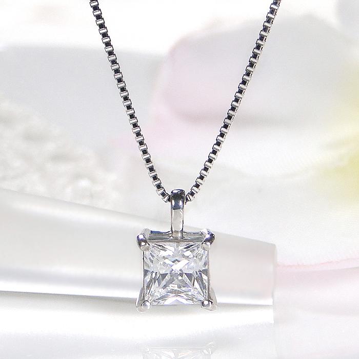 Pt900 1.0ct ダイヤモンド ネックレス 送料無料 ペンダント プラチナ 