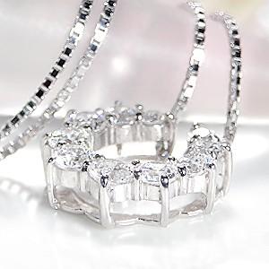 pt900 プラチナ ダイヤモンド ダイヤ ネックレス ペンダント 0.9ct テンダイヤモンド 10年 10粒 豪華 GUPD1396の画像