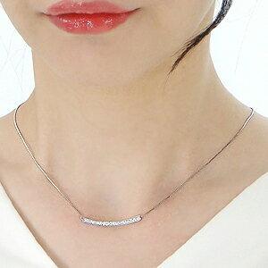 Pt900 0.32ct ダイヤモンド ライン ネックレス ペンダント プラチナ ダイヤ ライン 0.3カラット 0.3ct ダイア ４月 誕生石 ギフト プレゼント GUPD1511Aの画像