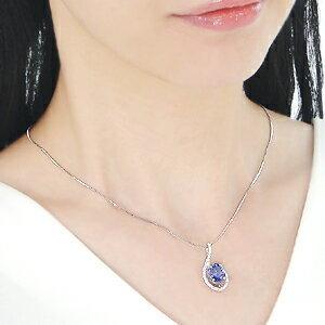 pt900 タンザナイト ダイヤモンド ネックレス プラチナ ペンダント