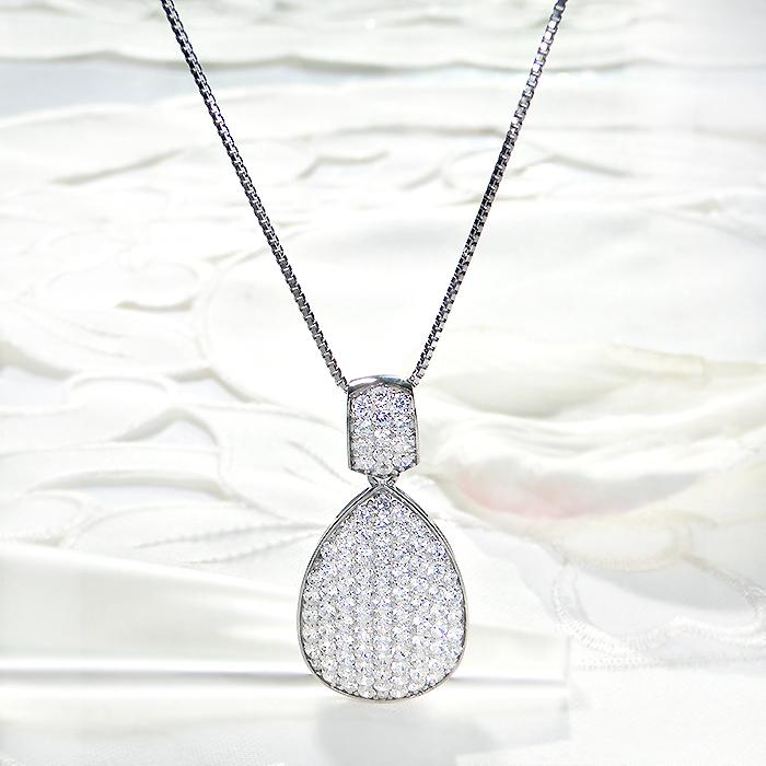 Pt900ダイヤモンドパヴェセッティングネックレス Pt900ダイヤモンドパヴェセッティングネックレス