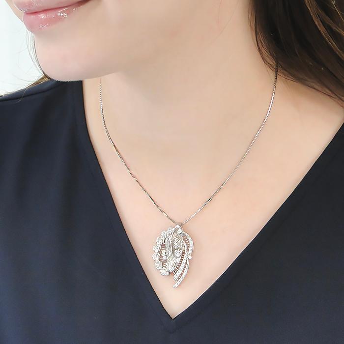 Pt900 0.28ct ダイヤモンド ネックレス 送料無料 プラチナ Pt 貴婦人 