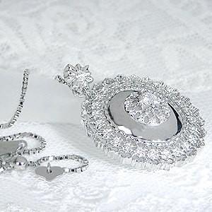 プラチナ　ダイヤモンド　ネックレス ダイヤモンド ネックレス フラワー プラチナ 0.3カラット レディース