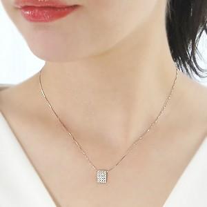 pt900 0.3ct リバーシブル プラチナ ダイヤモンド ネックレスの画像
