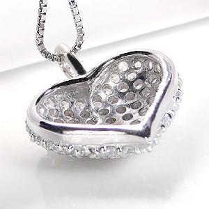 pt900 プラチナ ダイヤモンド ダイヤ ネックレス ペンダント ハート 1カラット 1ct パヴェ 人気 アミュレット GUPD595の画像