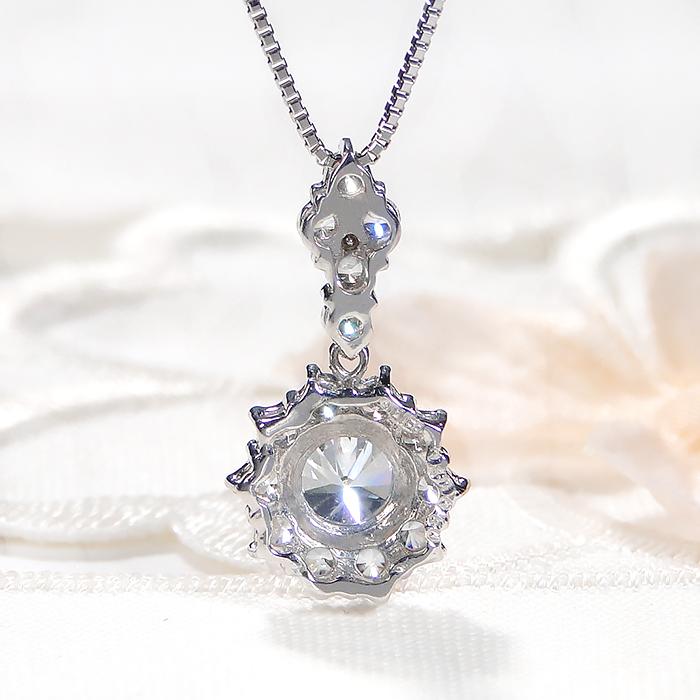 Pt900 0.8ct Hカラー SIクラス ダイヤモンド ネックレス 送料無料 Pt 