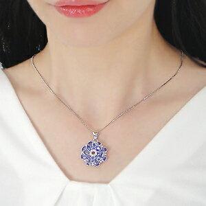 Pt900 タンザナイト ダイヤモンド ネックレス ペンダント プラチナ