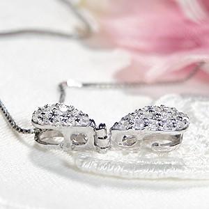 K18WG0.3ct 2WAY ダイヤモンド ネックレス : グッドラックジュエリー 