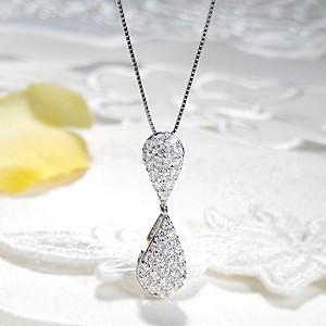 K18WG0.5ct ２WAY ダイヤモンド ネックレスの画像