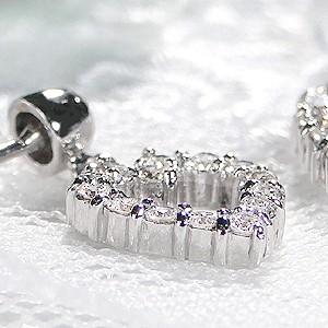 Pt9000.4ct ハート ダイヤモンド ピアス : gupe146 : グッドラック  