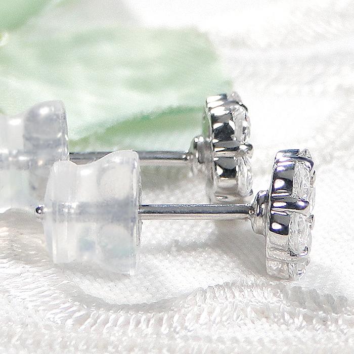 pt900 0.5ct ダイヤモンド ピアス 送料無料 ダイヤ ダイア 花 プラチナ 