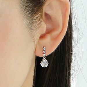 Pt900 1.0ct ダイヤモンド ピアス ダイヤピアス プラチナ 豪華
