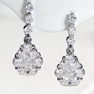 Pt900 1.0ct ダイヤモンド ピアス ダイヤピアス プラチナ 豪華