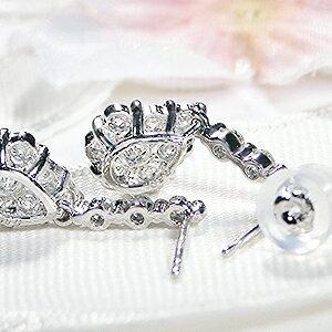 プラチナ900 ダイヤピアス プラチナ900 一粒ダイヤピアス セカンドピアス[品番