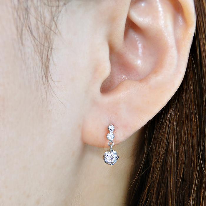 pt900 ダイヤモンドピアス0.5カラット Pt900 0.5ct ダイヤモンド ピアス 送料無料 ダイヤ ジュエリー