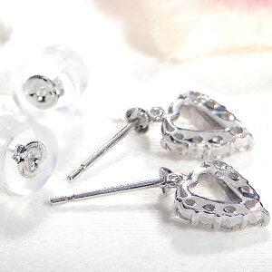 プラチナ Pt900 0.3ct ハート ダイヤモンド ピアス 送料無料 ダイヤ 
