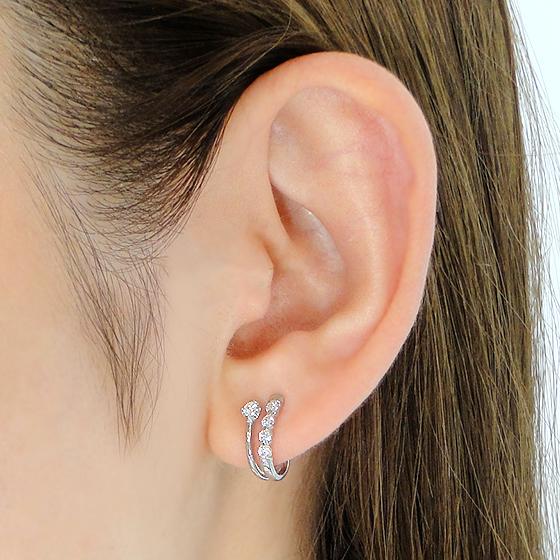 Pt900 0.3ct プラチナ ダイヤモンド ピアス 送料無料 ダイヤ 0.3