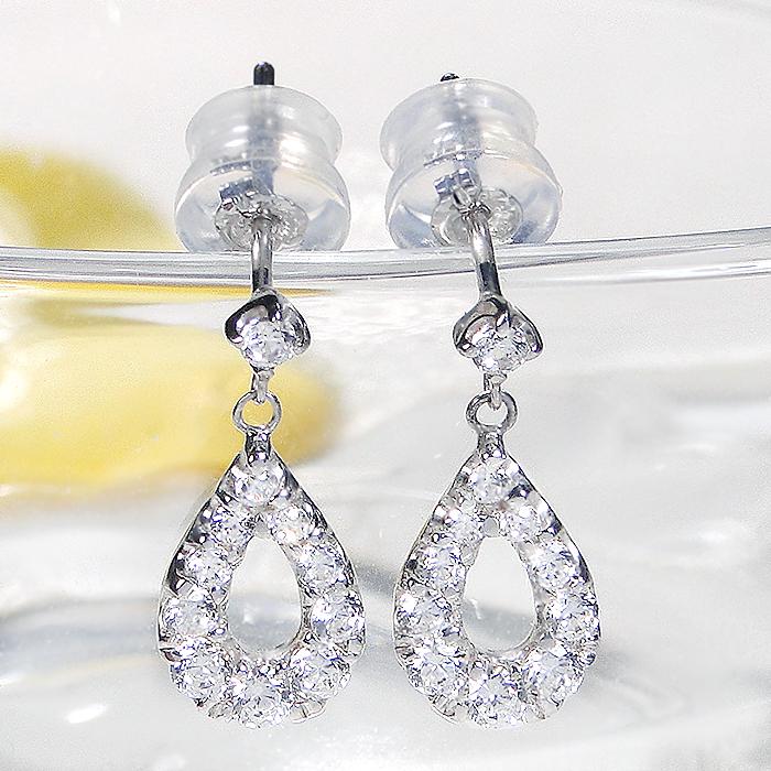 pt900 0.5ct ペアモチーフ ダイヤモンド ピアス 送料無料