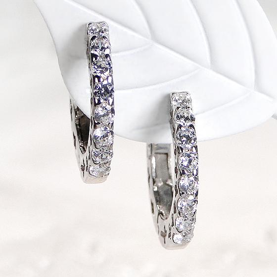 Pt900 0.5ct プラチナ ダイヤモンド フープ ピアス 送料無料 Pt900 0.5ct プラチナ ダイヤモンド フープ ピアス 送料無料