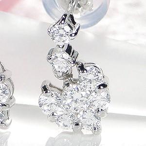 Pt9000.50ct ハート ダイヤモンド ピアスの画像
