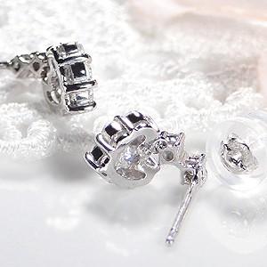 Pt9000.50ct ハート ダイヤモンド ピアスの画像