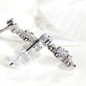 Pt900 ダイヤモンド フラワー ピアス0.5ct Pt900 0.5ct ダイヤモンド フラワーモチーフ ピアス 送料無料