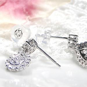 pt9001.00ct ペアモチーフ ダイヤモンド ピアスの画像