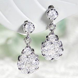 Pt9000.5ct ダイヤモンド ピアス : グッドラックジュエリー - 通販