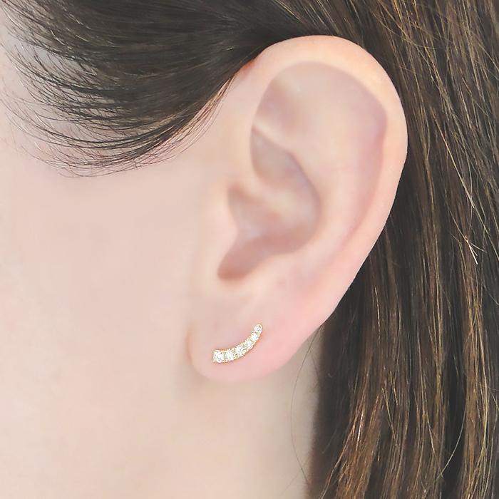 K18YG 0.2ct ダイヤモンド ピアス 送料無料 ダイヤ 可愛い イエロー 