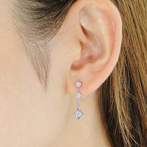 プラチナ900&天然ダイヤモンドピアス プラチナ900 ブラック ダイヤモンド ピアス BS073 | iichi 日々