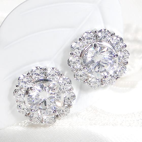 Pt900 2ct ダイヤモンド フラワー ピアス 送料無料 プラチナ 2 Pt900 2ct ダイヤモンド フラワー ピアス 送料無料 プラチナ 2