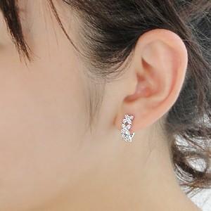 pt900 プラチナ ダイヤモンド ダイヤ ピアス フラワー 花 フープ