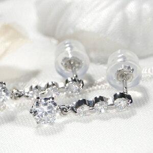 Pt900　ダイヤモンド　ピアス　トータル1.00ct Pt900 1.00ct ダイヤモンド スタッド ピアス ダイヤ 1カラット