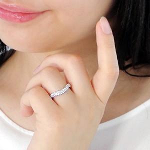 K18 WG ゴールド 指輪 リング ダイヤモンド ダイヤ パヴェ ウェーブ 0.5ct GUR1005の画像