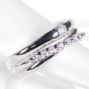 pt900 プラチナ ダイヤモンド ダイヤ 指輪 リング テンダイヤモンド 10粒 10石 0.25ct 重ねづけ風 2連風 10年 GUR1040の画像