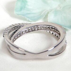 Pt900 0.50ct クロス ダイヤモンド リング プラチナ ダイア 0.5 