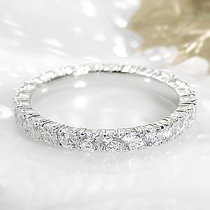 パンジー様1カラット エタニティデザイン 天然ダイヤモンドリング プラチナ900 パンジー様1カラット エタニティデザイン 天然ダイヤモンドリング