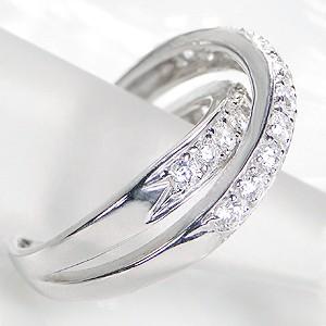 プラチナ pt900 ダイヤモンド クロス リング 13号 プラチナリング 13～23号【送料無料】クロス ダイヤモンド Pt900