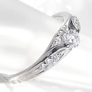 pt900 プラチナ ダイヤモンド ダイヤ 指輪 リング GOODカット 大粒 0.5ct SI-2 Hカラー GUR1084CGLの画像