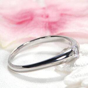 pt900 0.10ct ダイヤモンド リング プラチナ ひと粒 リング 一粒 ダイヤ シンプル 甲丸 指輪 ダイア 送料無料 レディース ギフト プレゼント GUR1105Bの画像