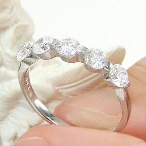 pt900 1.00ct ダイヤモンド リング ダイヤ プラチナ 重ねづけ エタニティ ハーフエタ 指輪 1カラット 1ct １ｃｔ シンプル レディース プレゼント GUR1119の画像