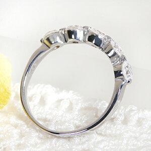 pt900 1.00ct ダイヤモンド リング ダイヤ プラチナ 重ねづけ エタニティ ハーフエタ 指輪 1カラット 1ct １ｃｔ シンプル レディース プレゼント GUR1119の画像