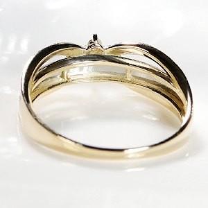 pt900 18k YG ダイヤモンド コンビ リング 指輪 ダイヤ X 0.16ct 18金 ゴールド GUR1160Bの画像