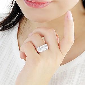 pt900 プラチナ ダイヤモンド ダイヤ 指輪 リング 1カラット 3列 1.0ct  