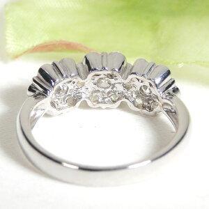 プラチナ 1カラット pt900 1ct ダイヤモンド リング 送料無料 ダイヤ リング プラチナ Hカラー SI フラワー 花 お花 指輪 記念 結婚 ダイア 婚約 GUR1181の画像