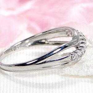 Pt900 0.17ct ダイヤモンド リング ジュエリー 10石 テンダイヤモンド プラチナ PT900 ウェーブ 10粒 指輪 記念日 10周年 ギフト プレゼント GUR1246の画像